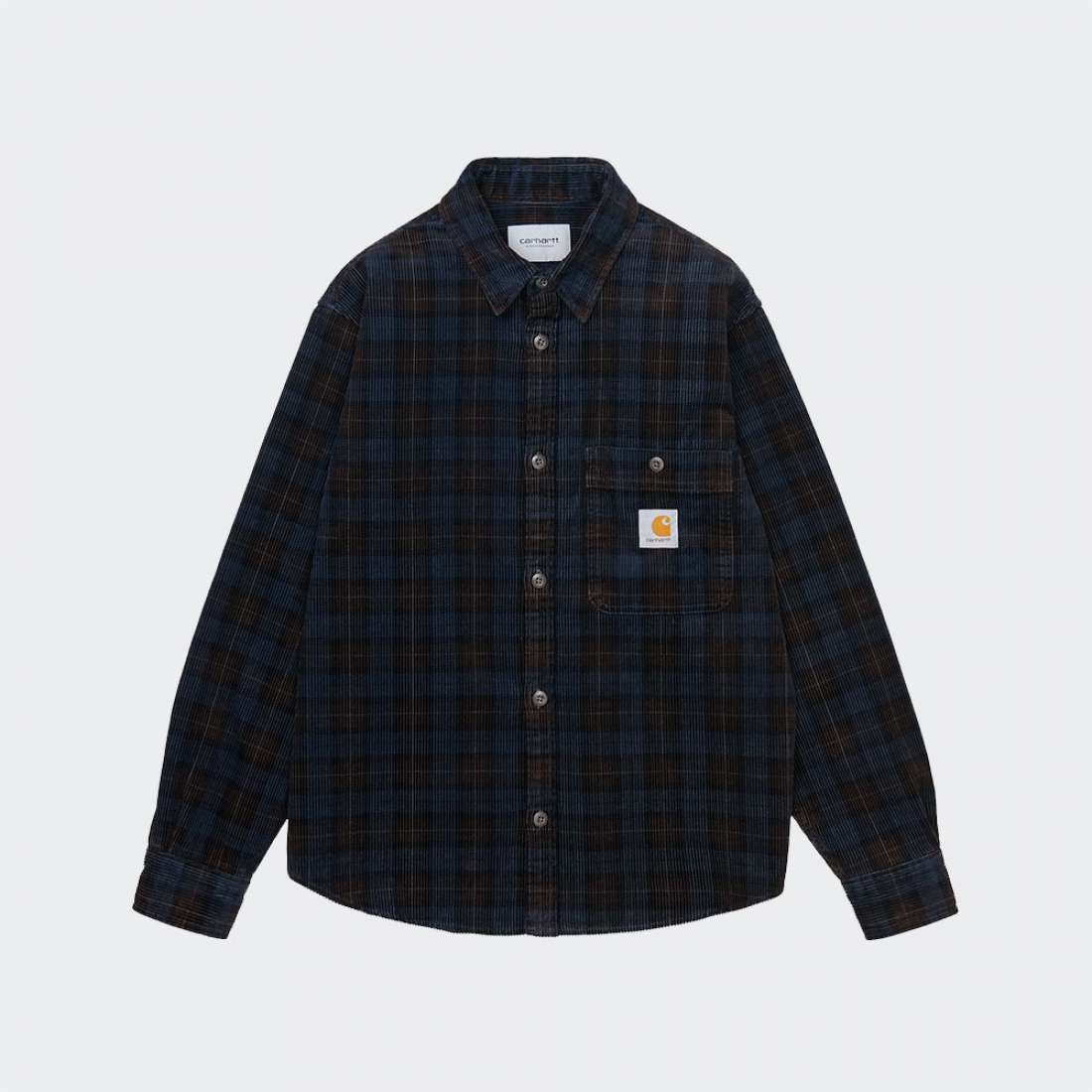 CAMISA CARHARTT WIP L/S FLINT BRECK CHECK PRINT/TOBACCO