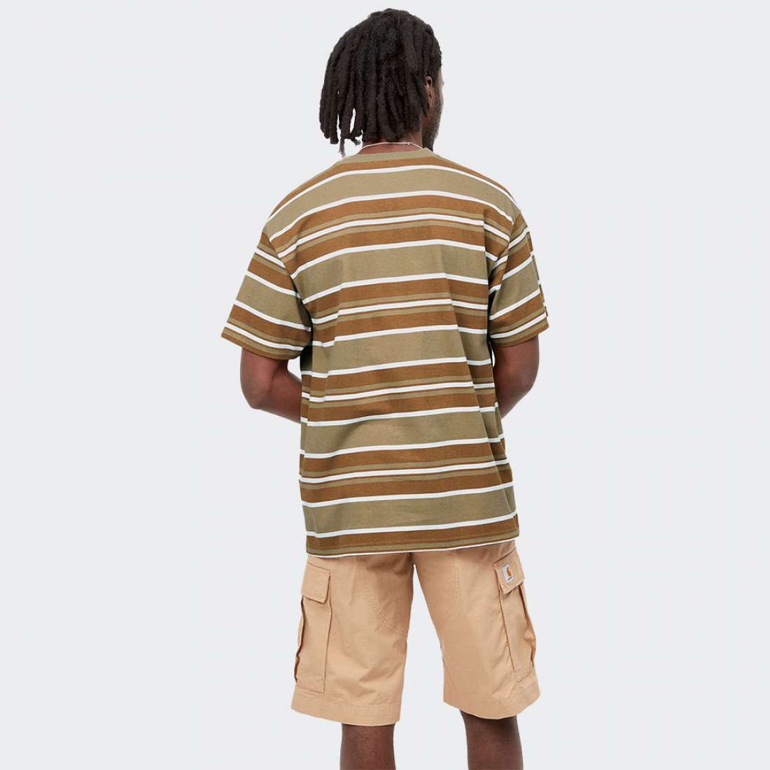 TSHIRT CARHARTT WIP CORFIELD STRIPE/LEATH