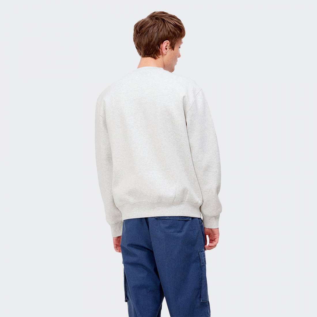 SWEATSHIRT CARHARTT WIP I030229 ASH HEATHER/ROCKET