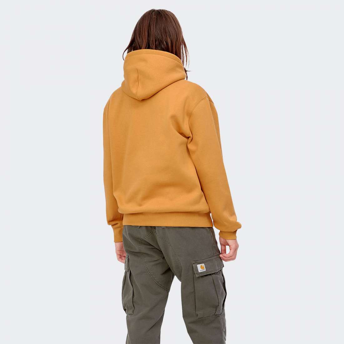 HOODIE CARHARTT WIP I030230 OCHRE/DARK NAVY