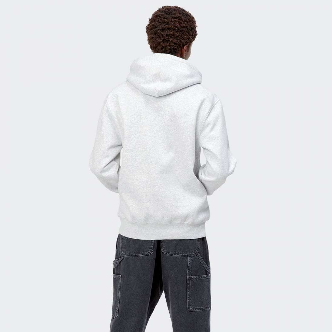 HOODIE CARHARTT WIP I030230 ASH HEATHER/ROC