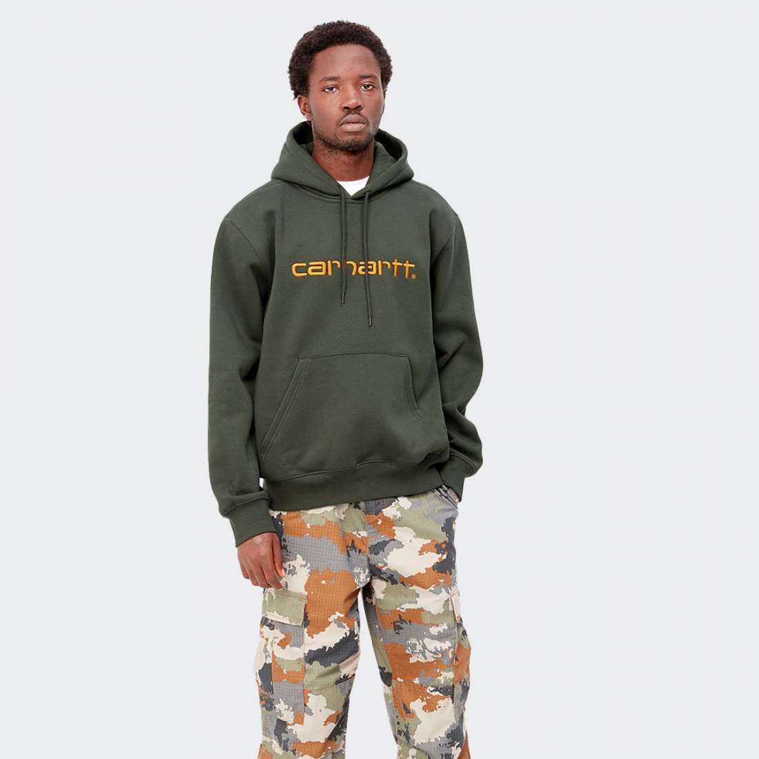 HOODIE CARHARTT WIP I030230 BOXWOOD/OCHRE
