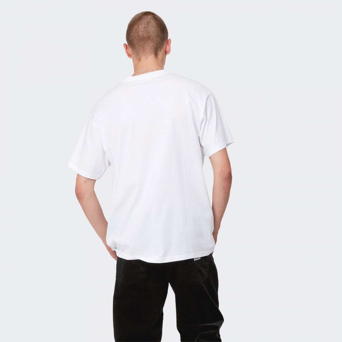 TSHIRT CARHARTT WIP SCRIPT EMBROIDERY WHITE/BLACK