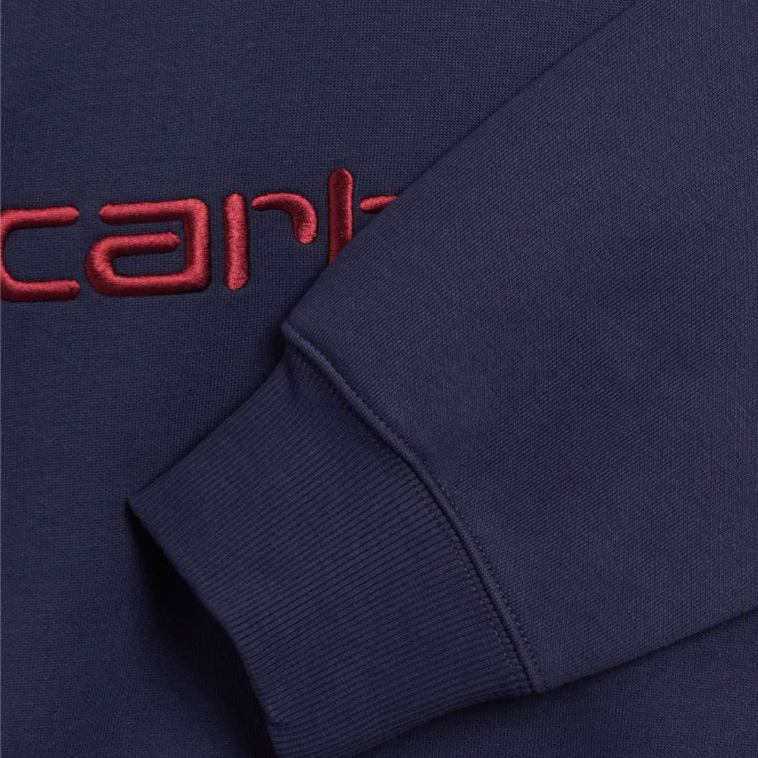 HOODIE CARHARTT WIP I030547 AIR FORCE BLUE/MALBEC