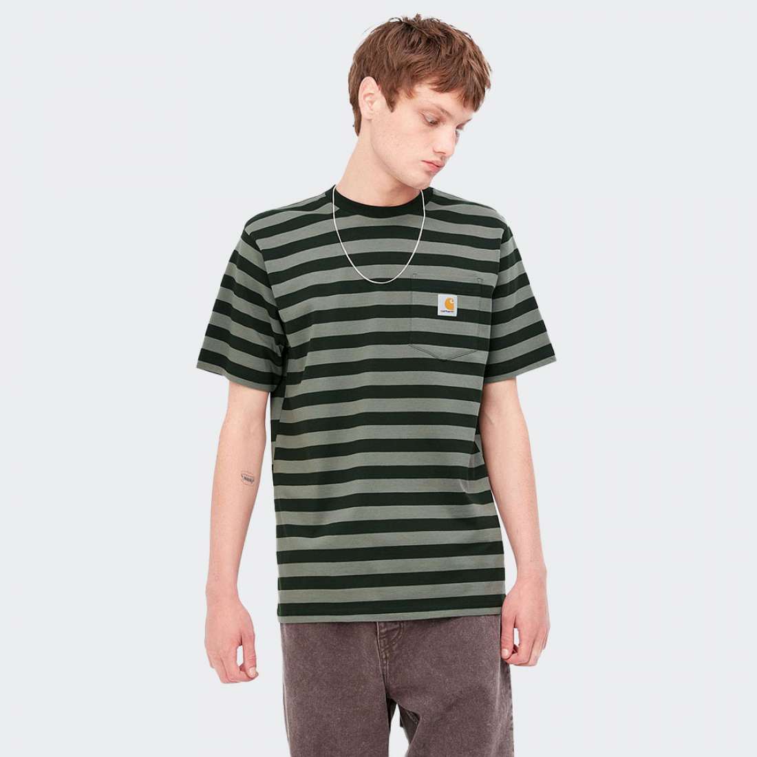 TSHIRT CARHARTT WIP MERRICK POCKET MERRICK STRIPE/DARK CED