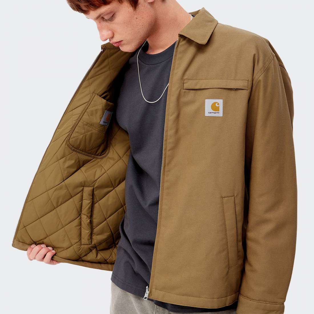 BLUSÃO CARHARTT WIP MADERA REVERSIVEL JASPER/BLACK