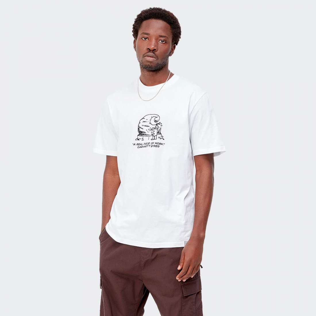 TSHIRT CARHARTT WIP PIECE OF WORK WHITE/BLACK
