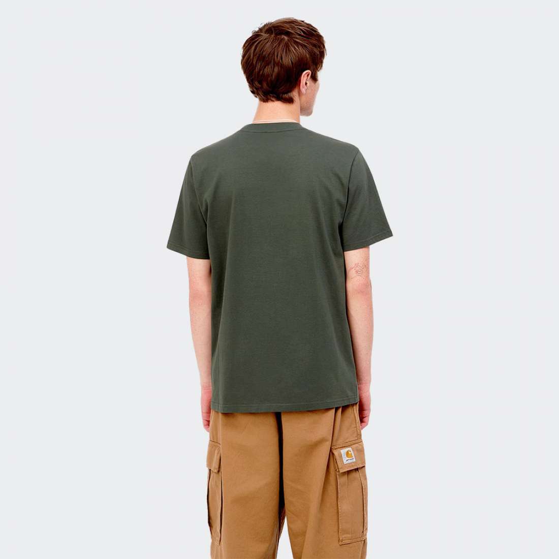 TSHIRT CARHARTT WIP SCRIPT BOXWOOD/OCHRE