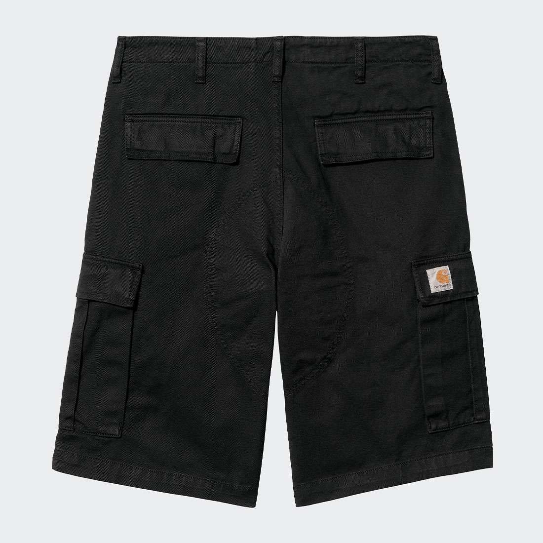 CALÇÕES CARHARTT WIP REGULAR CARGO BLACK GARMENT DYED