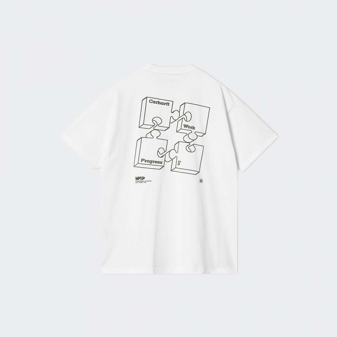 T-SHIRT CARHARTT WIP ASSEMBLE WHITE/SMOKE GREEN