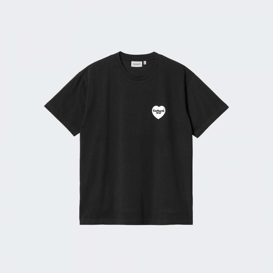 TSHIRT CARHARTT WIP HEART BANDANA BLACK/WHITE STONE WASHED