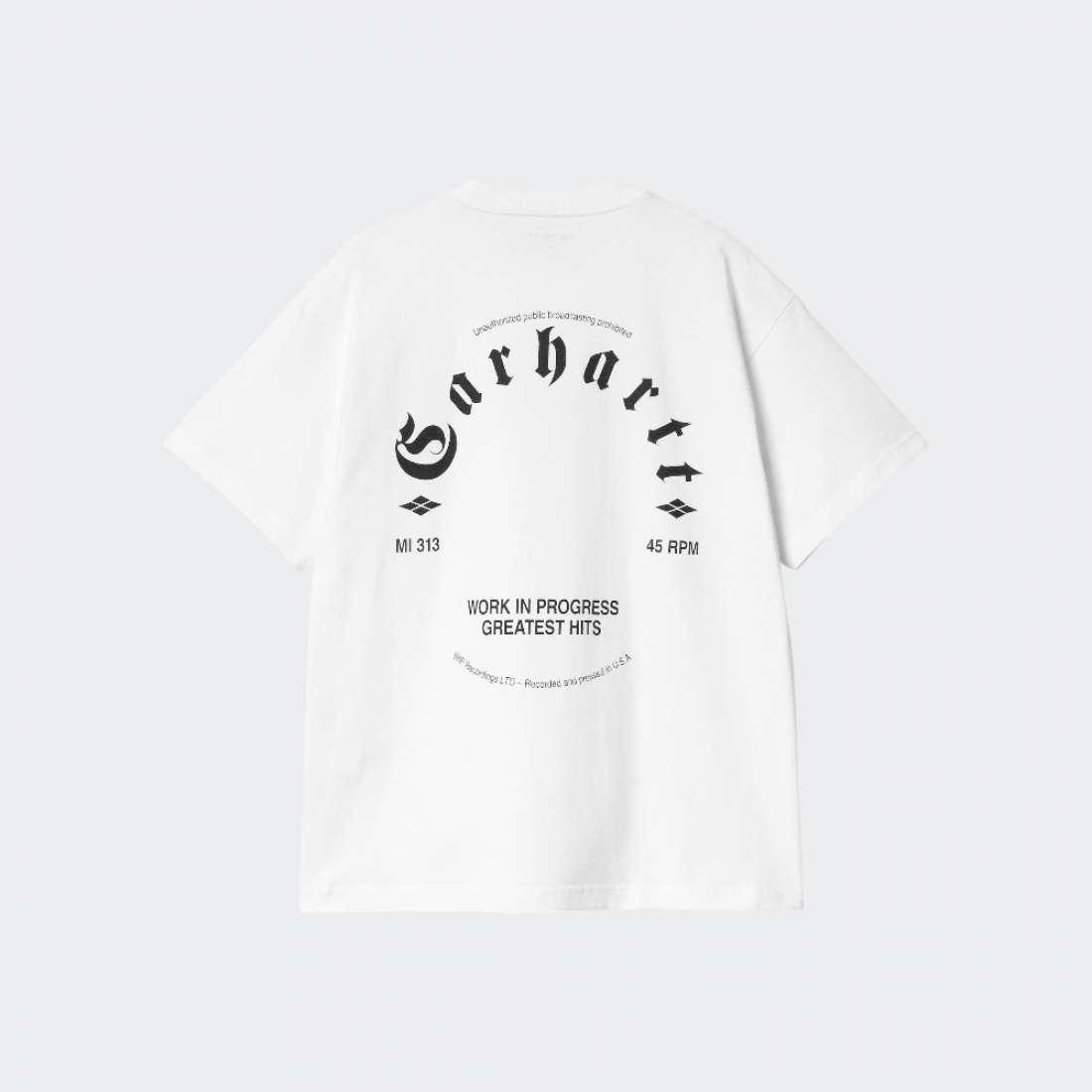 TSHIRT CARHARTT WIP GREATEST HITS WHITE/BLACK