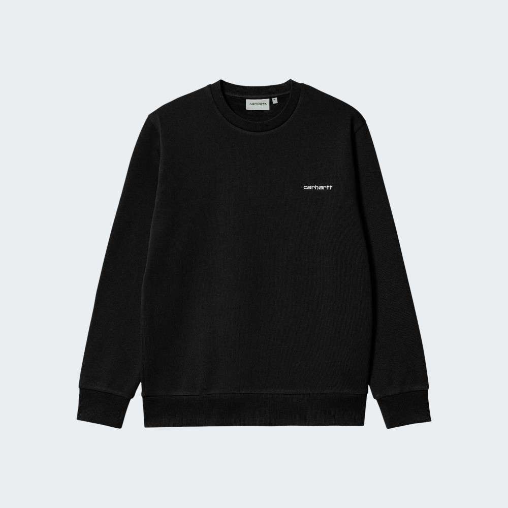 SWEATSHIRT CARHARTT WIP SCRIPT EMBROIDERY BLACK/WHITE