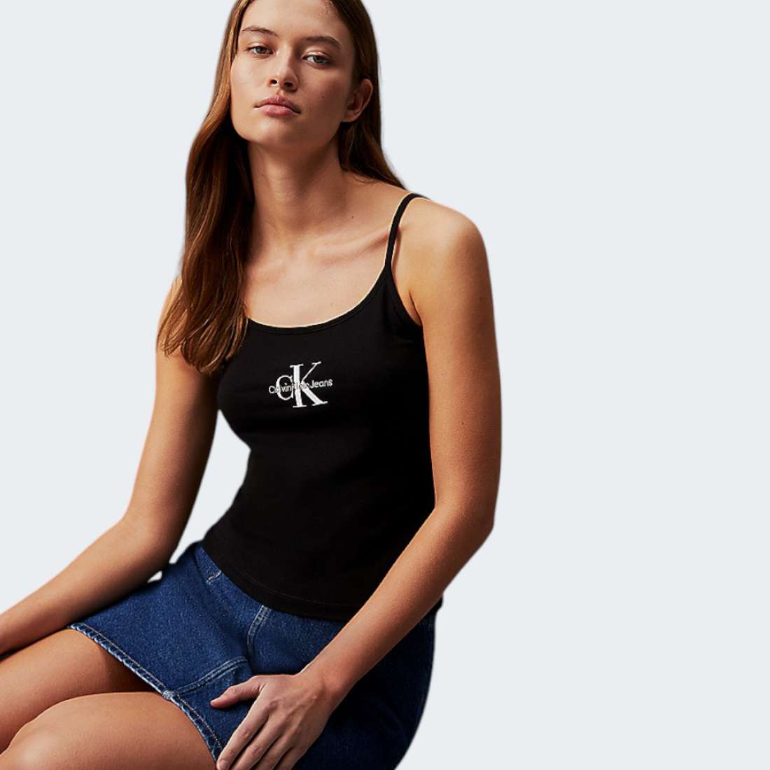 TOP CALVIN KLEIN MONOLOGO CK BLACK