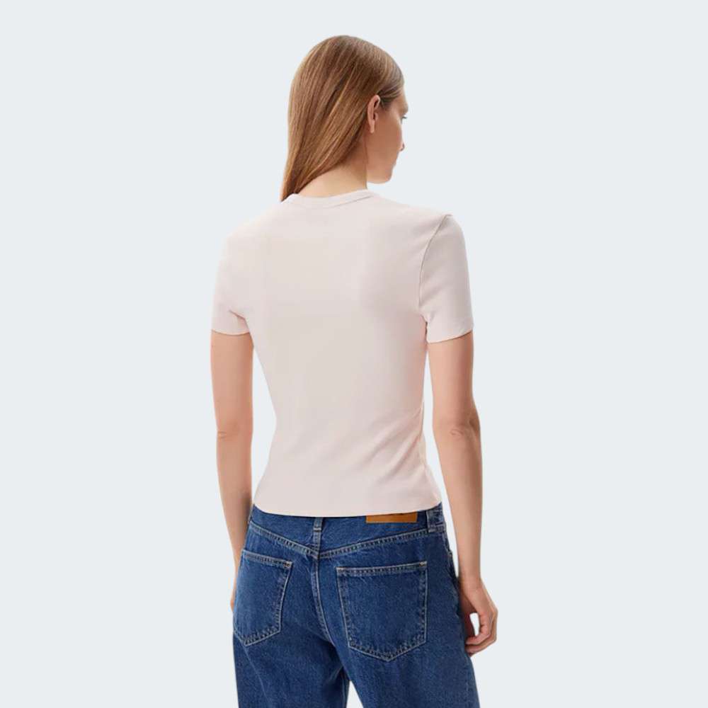 TSHIRT CALVIN KLEIN WOVEN SILVER PEONY