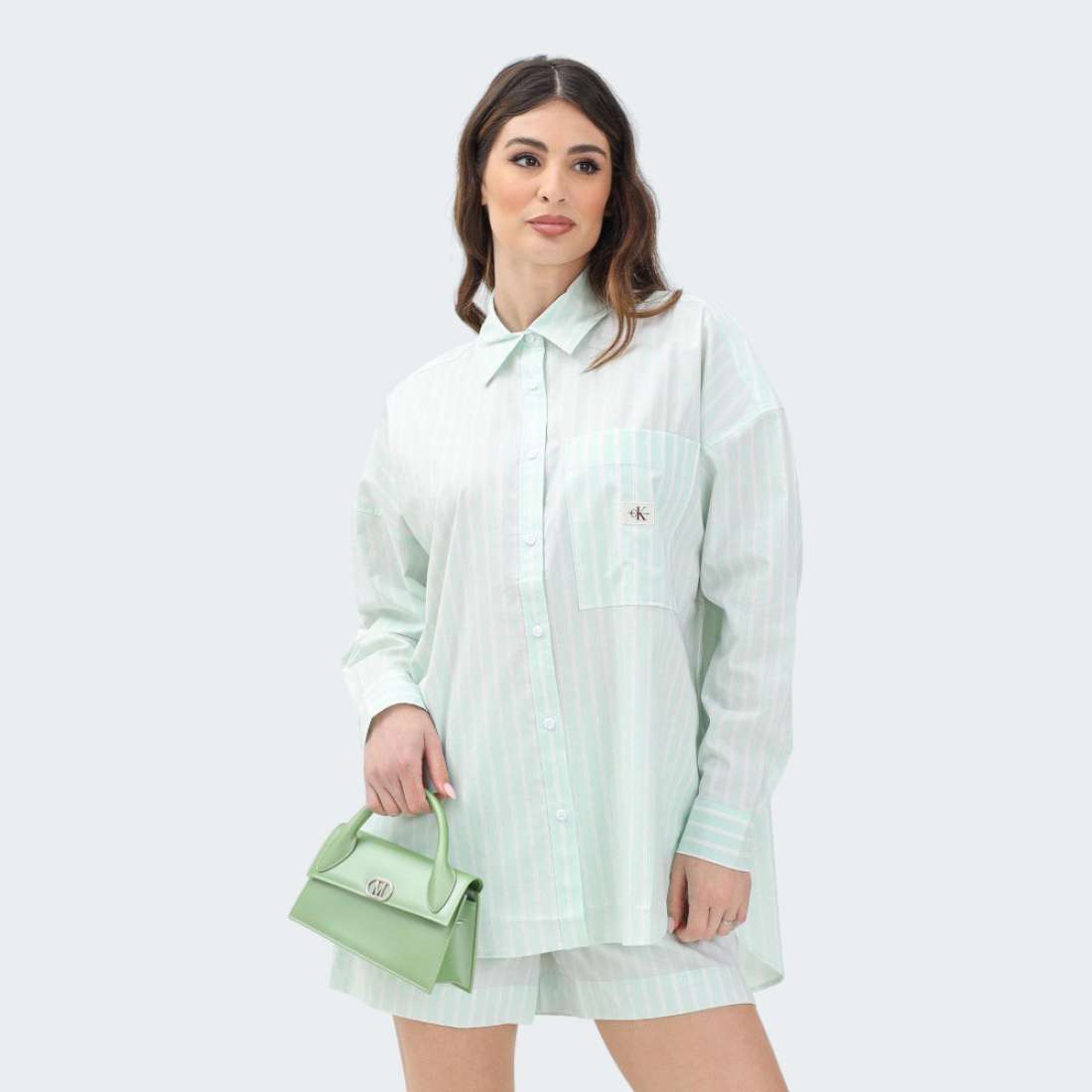 CAMISA CALVIN KLEIN SUMMER MOONLIGHT JADE STRIPE