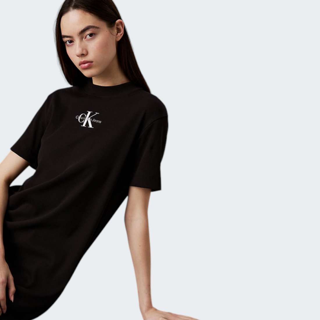 VESTIDO CALVIN KLEIN MONOLOGO CK BLACK