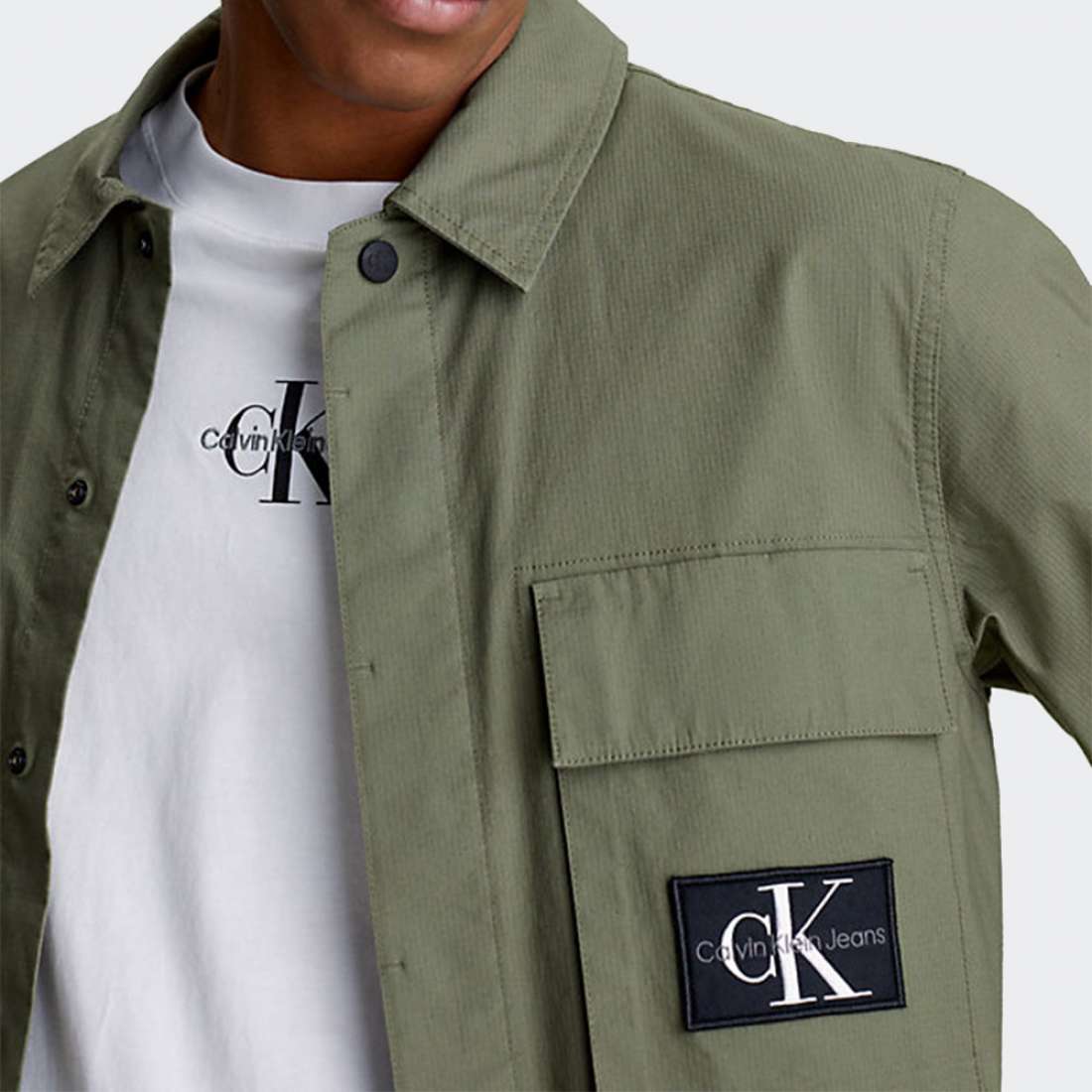 CAMISA CALVIN KLEIN UTLITY DUSTY OLIVE