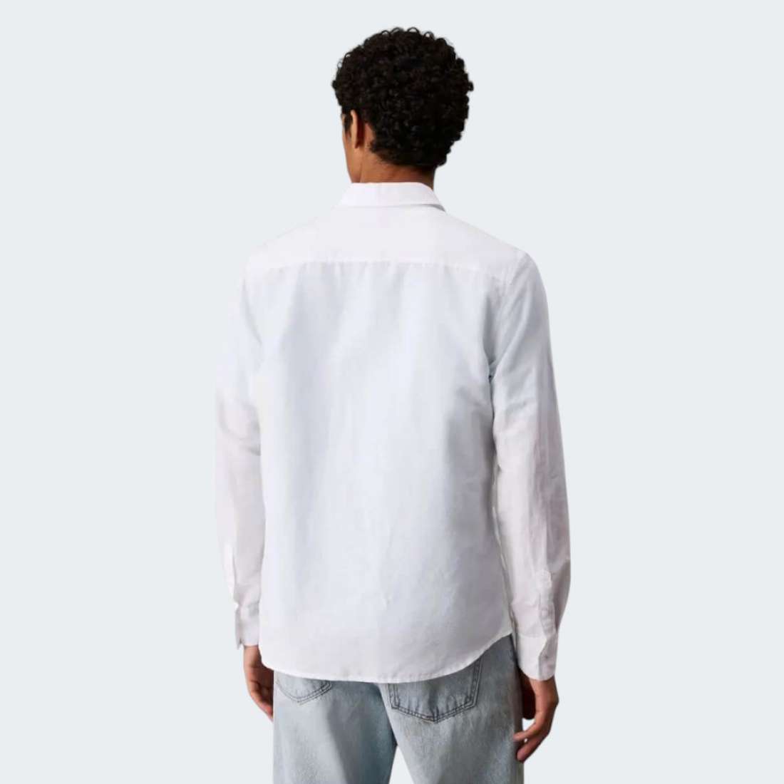 CAMISA CALVIN KLEIN LINEN BRIGHT WHITE