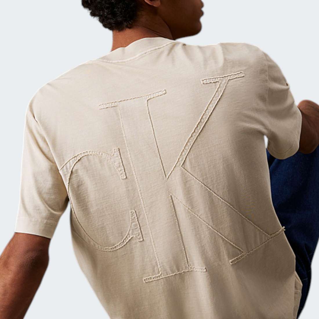 TSHIRT CALVIN KLEIN BOLD OATMEAL