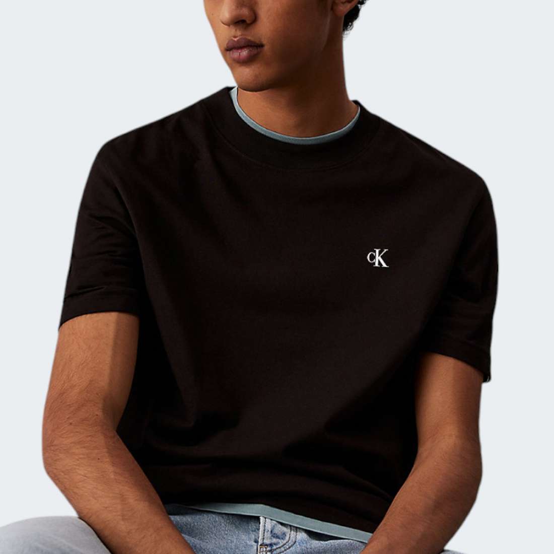 TSHIRT CALVIN KLEIN PAINTED CK BLACK