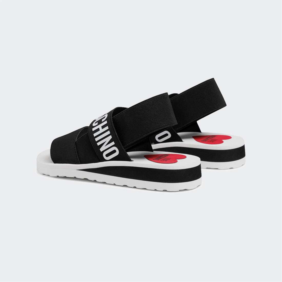 SANDÁLIAS LOVEMOSCHINO ELASTIC BLACK