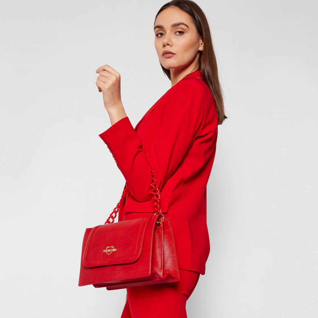 MALA LOVEMOSCHINO SNAKE JC4265PP0CKL0500 ROSSO