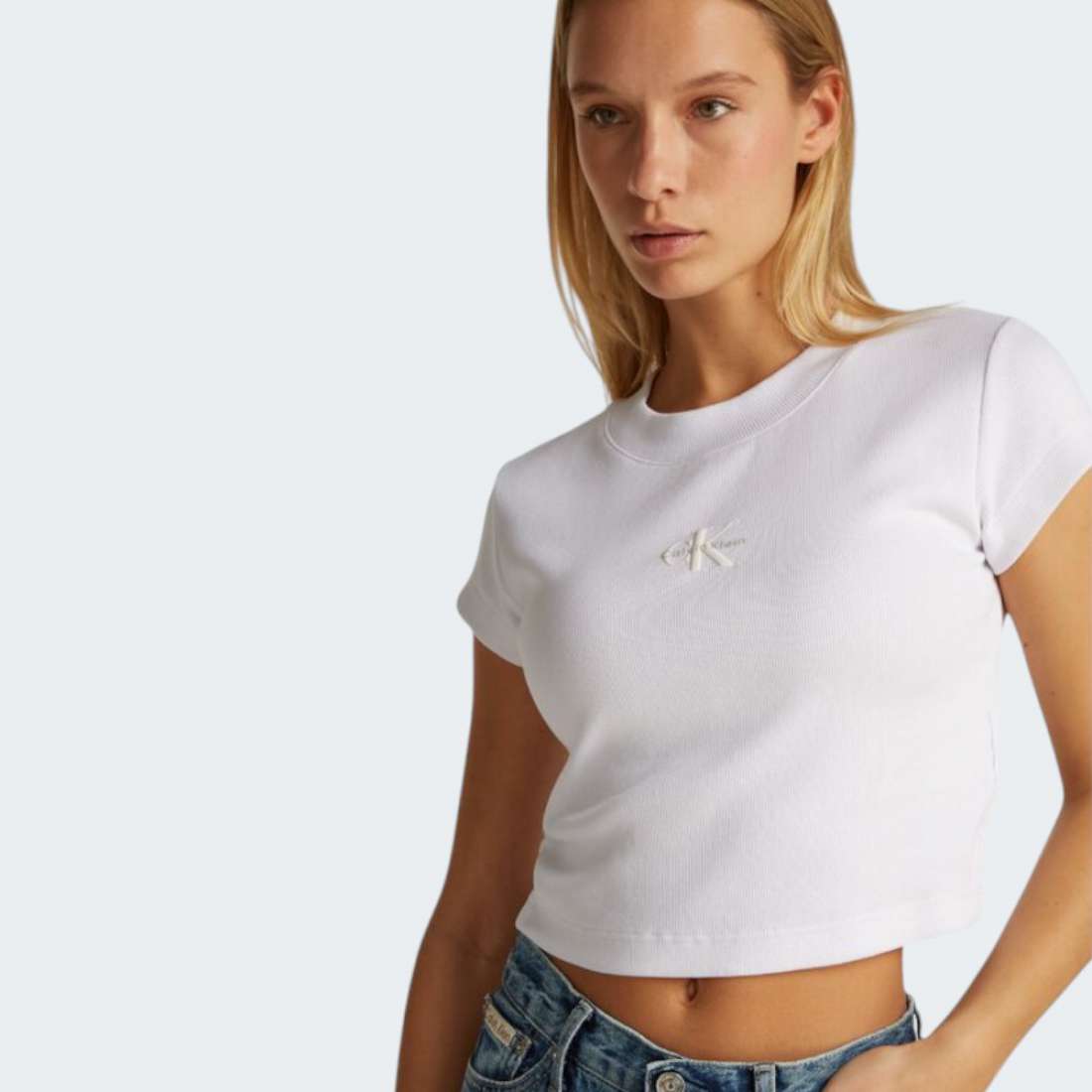 TSHIRT CALVIN KLEIN MONOGRAM BRILLIANT WHITE