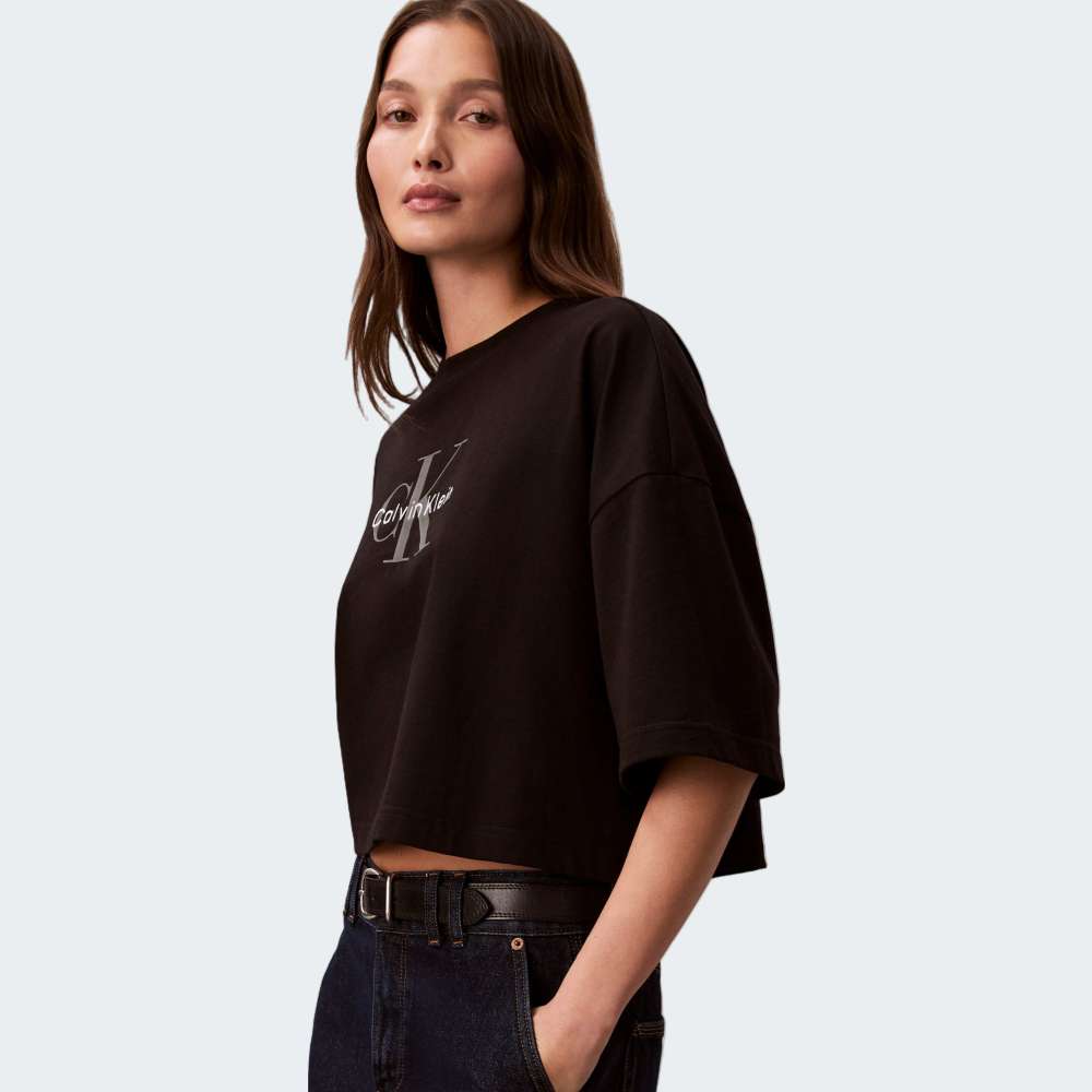 TSHIRT CALVIN KLEIN BOXY CROP MONOLOG