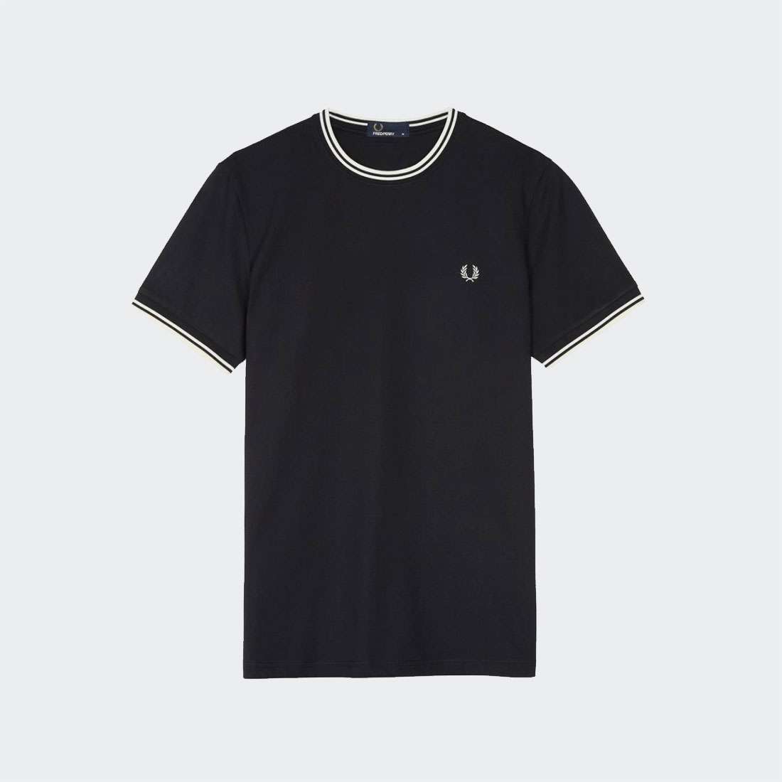 TSHIRT FRED PERRY COM BORDA DUPLA BLACK