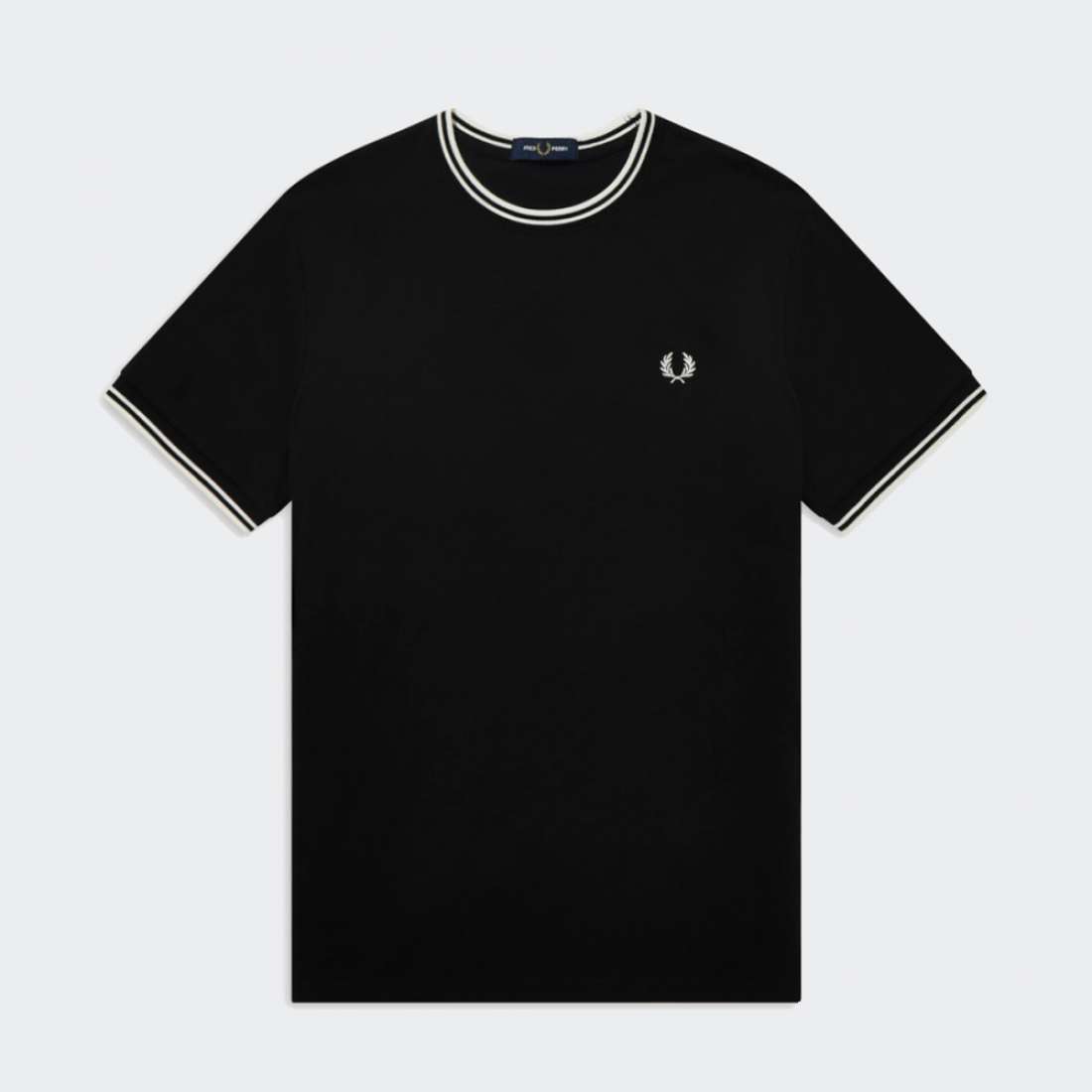 TSHIRT FRED PERRY COM BORDA DUPLA BLACK