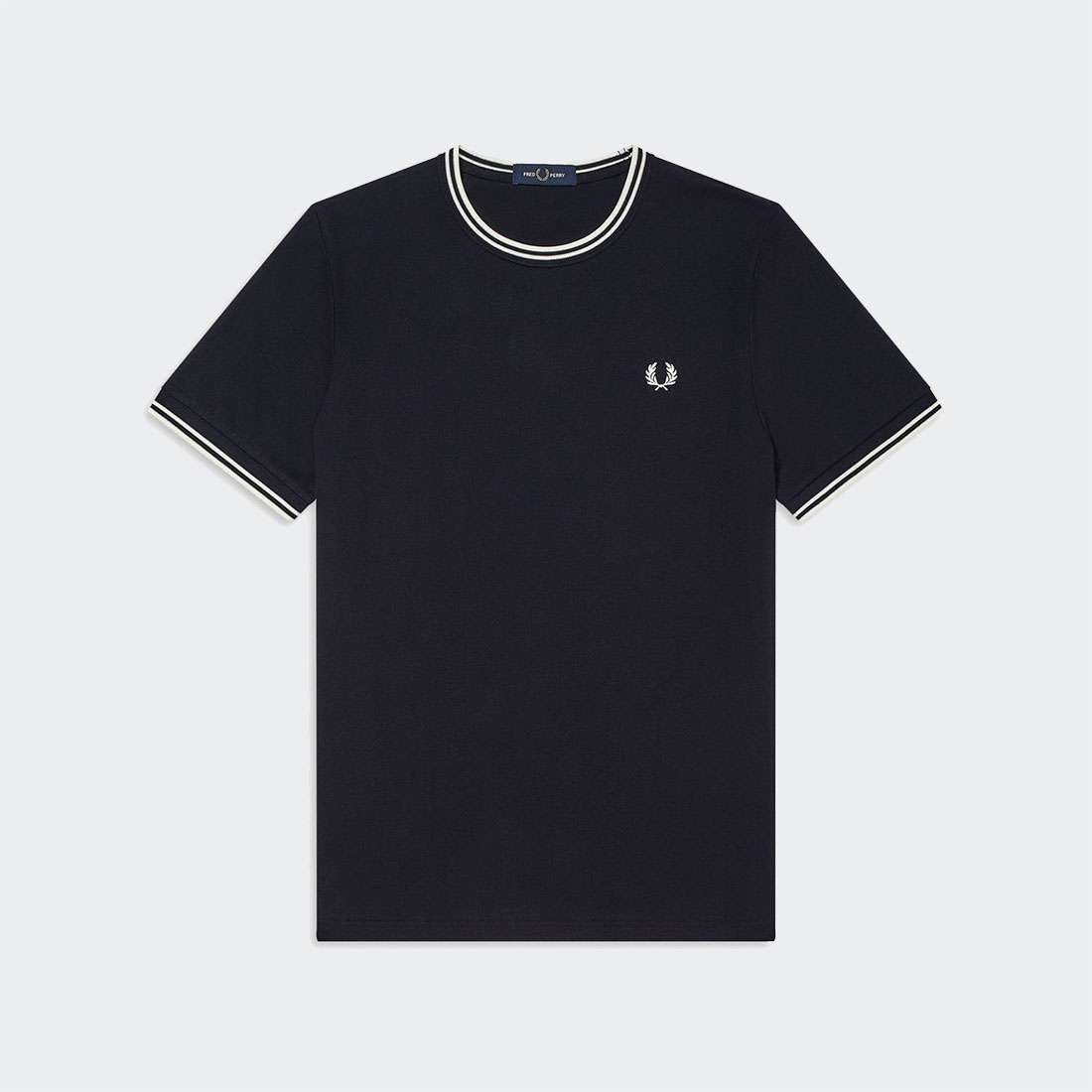 TSHIRT FRED PERRY COM BORDA DUPLA NAVY