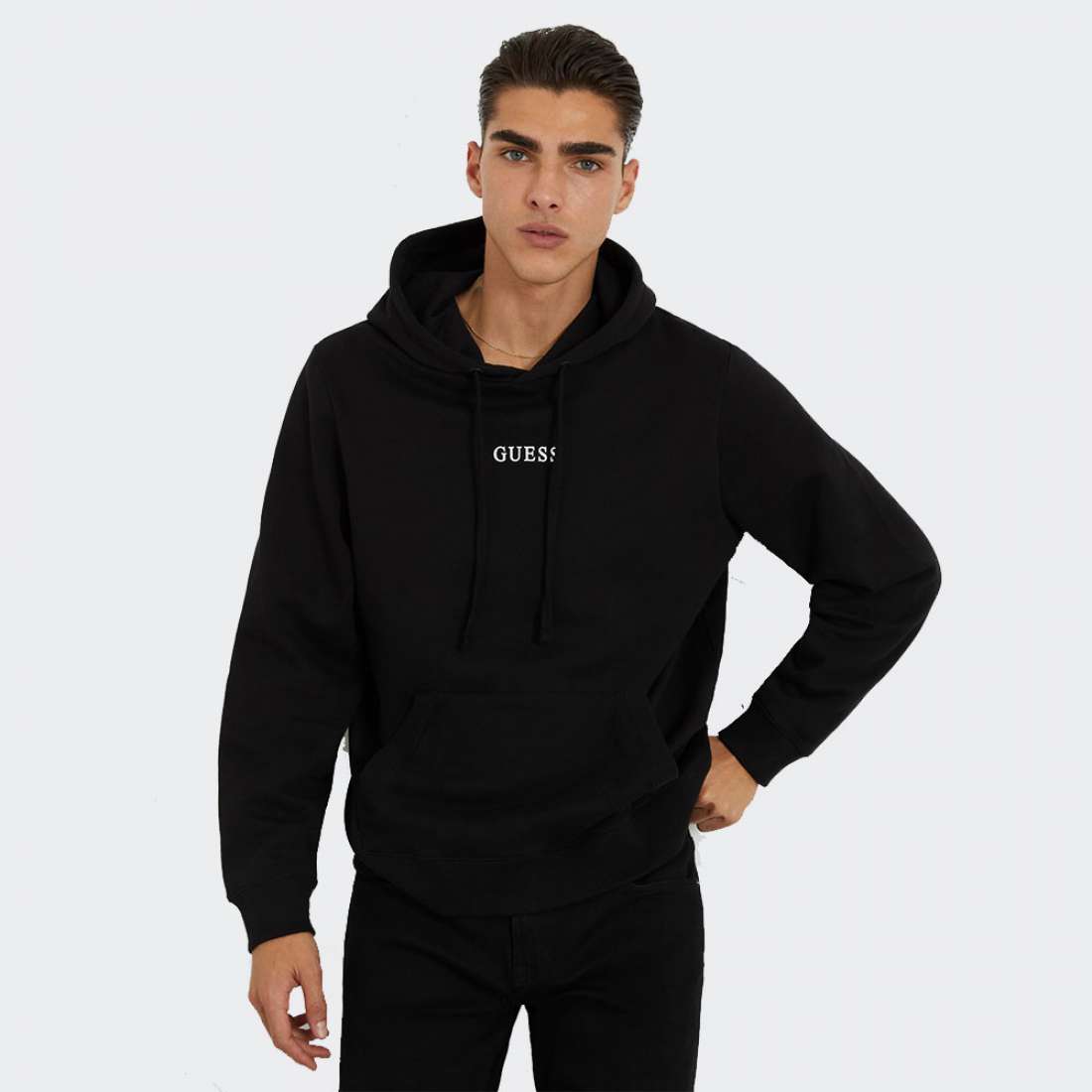 HOODIE GUESS ROY JBLK