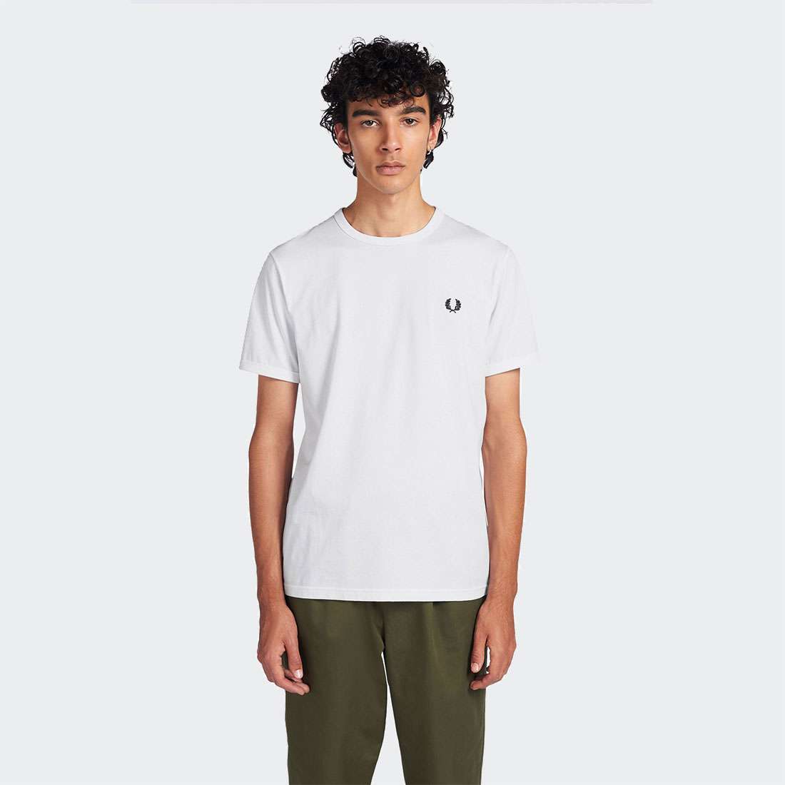 TSHIRT FRED PERRY RINGER WHITE