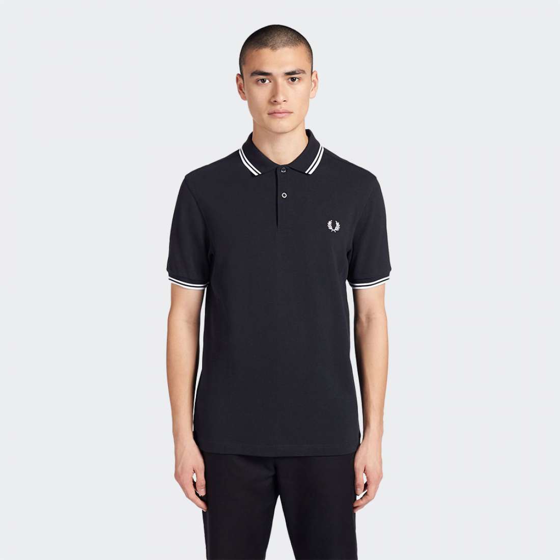 POLO FRED PERRY M3600 NAVY/WHITE/WHITE