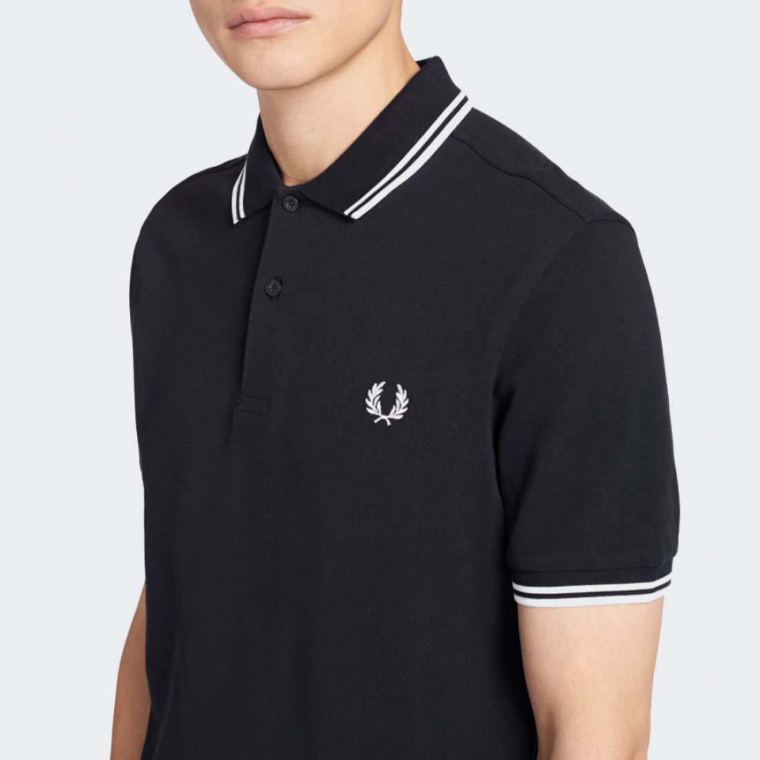 POLO FRED PERRY M3600 NAVY/WHITE/WHITE