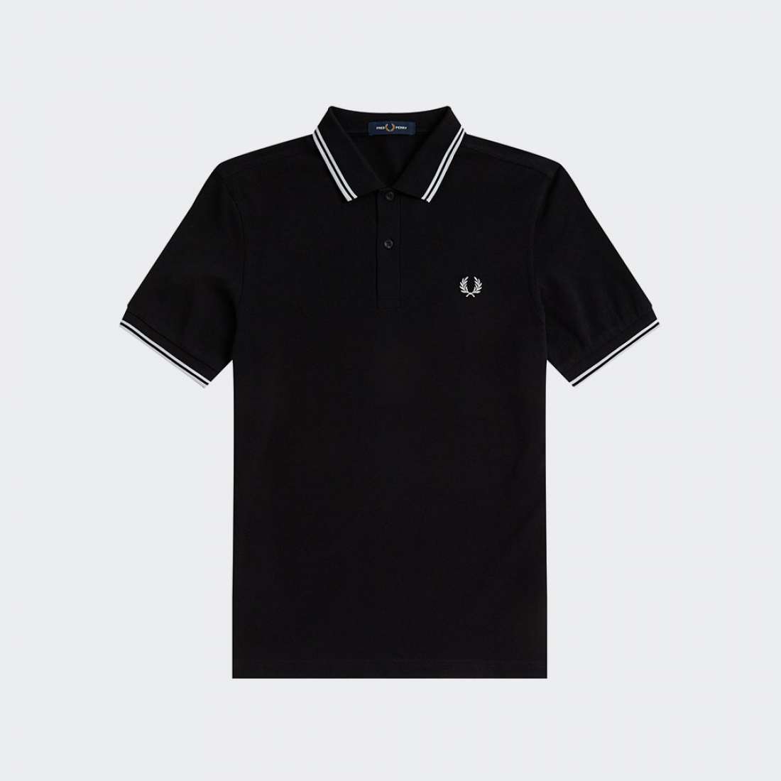 POLO FRED PERRY M3600 BLACK/WHITE