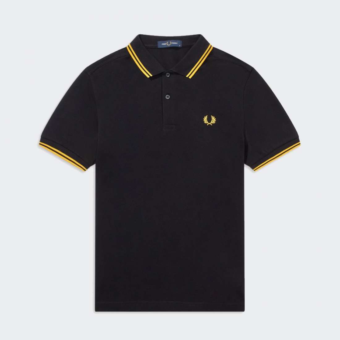 POLO FRED PERRY BLACK/YELLOW/YELLOW