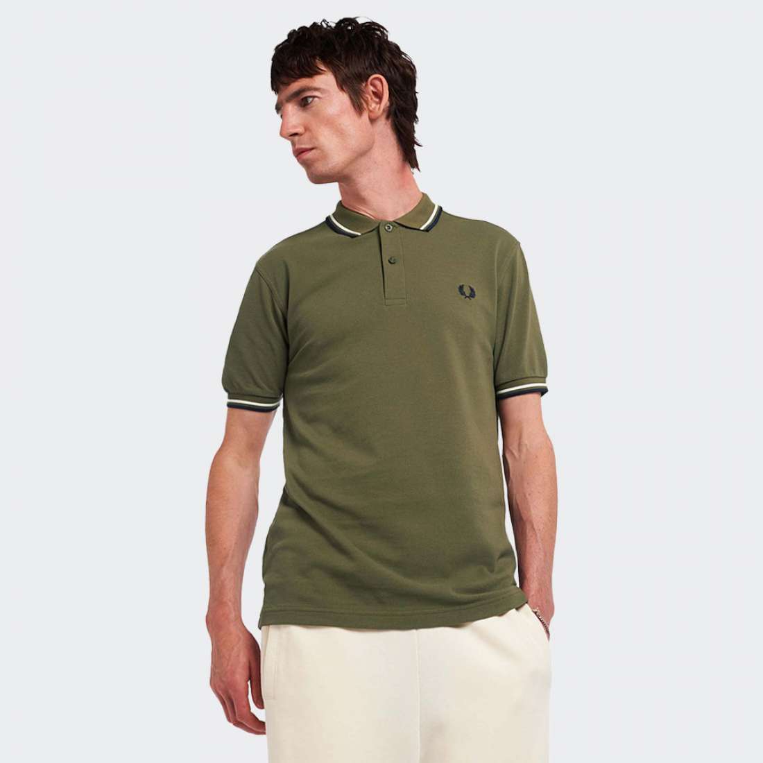 POLO FRED PERRY M3600 MILITARY GREEN