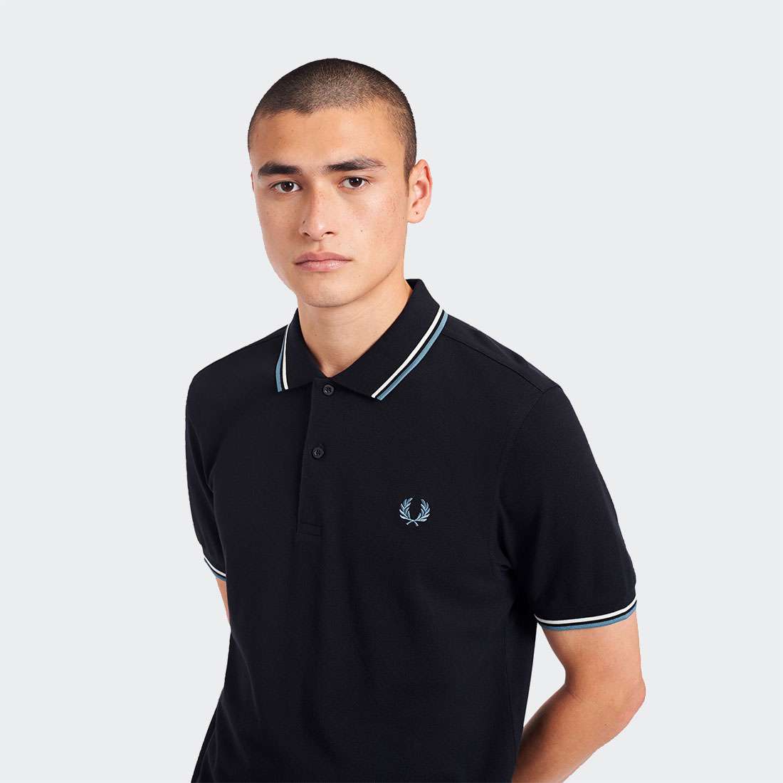 POLO FRED PERRY M3600-M70 NAVY/SNOW WHITE