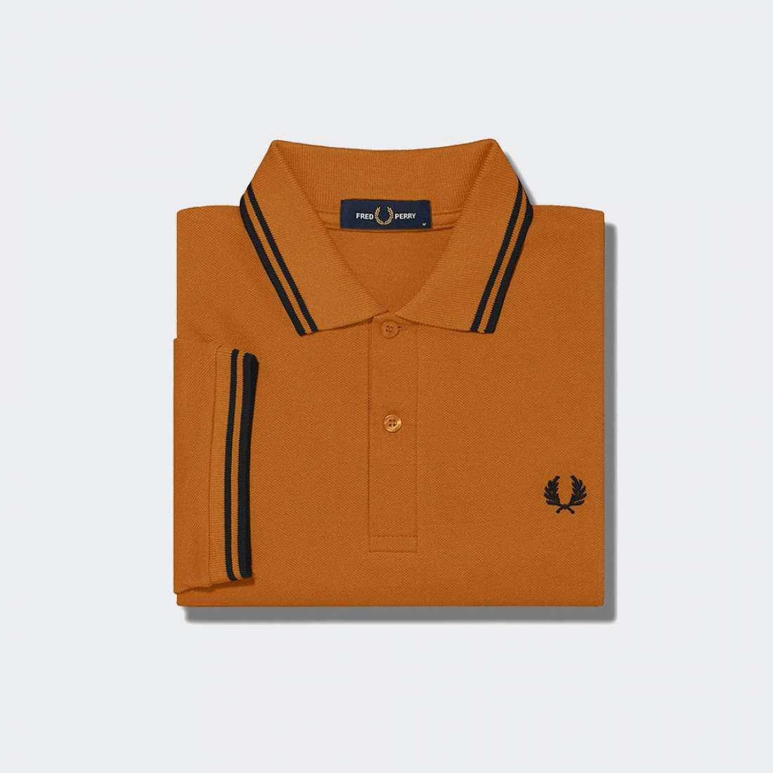 POLO FRED PERRY M3600 DARK CARAMEL/BLK