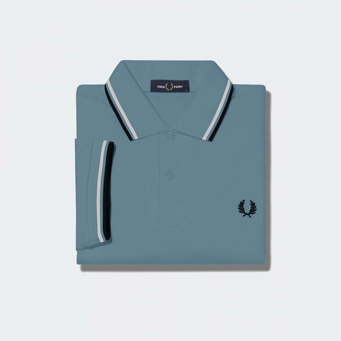 POLO FRED PERRY M3600 ASHBLUE/SNW/BLK