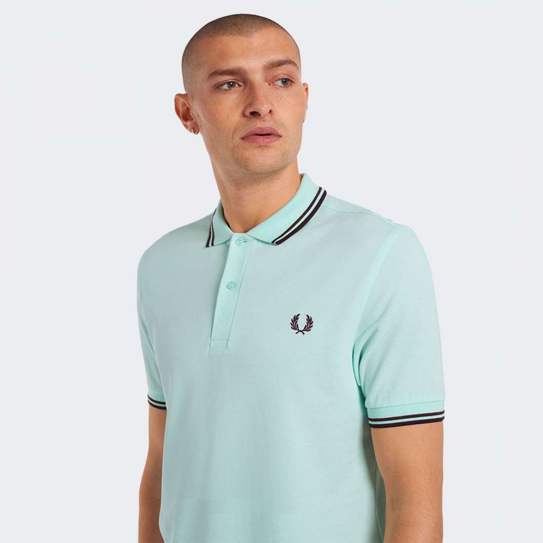 POLO FRED PERRY M3600 BRIGHTON BLUE/AUBORNE MOG