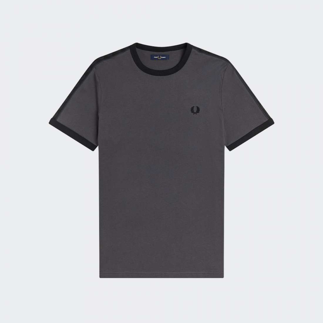 T-SHIRT FRED PERRY RINGER GUN METAL