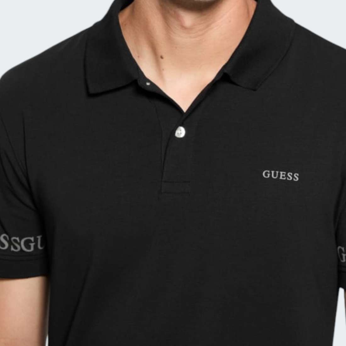 POLO GUESS NOLAN SS JBLK