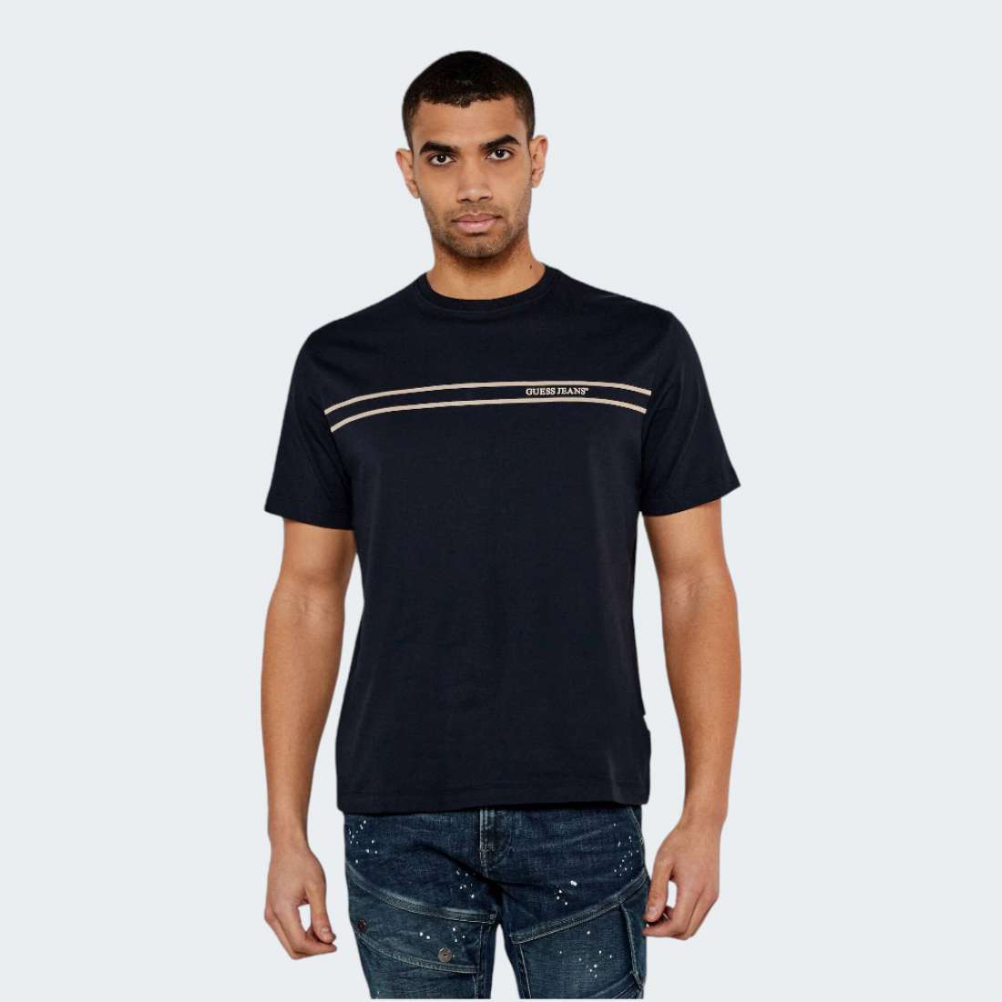 T-SHIRT GUESS GJ SS CN REG CHEST STRIPE A71W