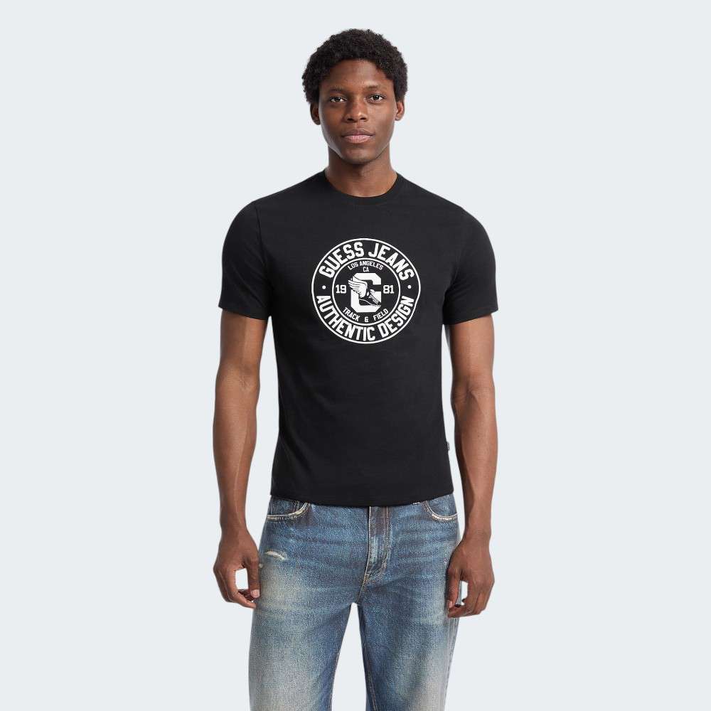 TSHIRT GUESS REGULAR FIT JBLK
