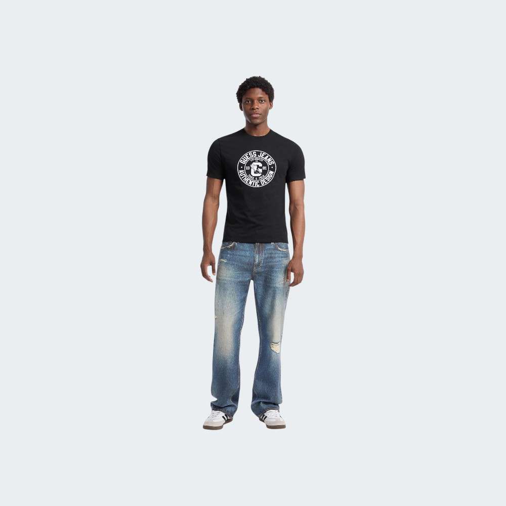 TSHIRT GUESS REGULAR FIT JBLK
