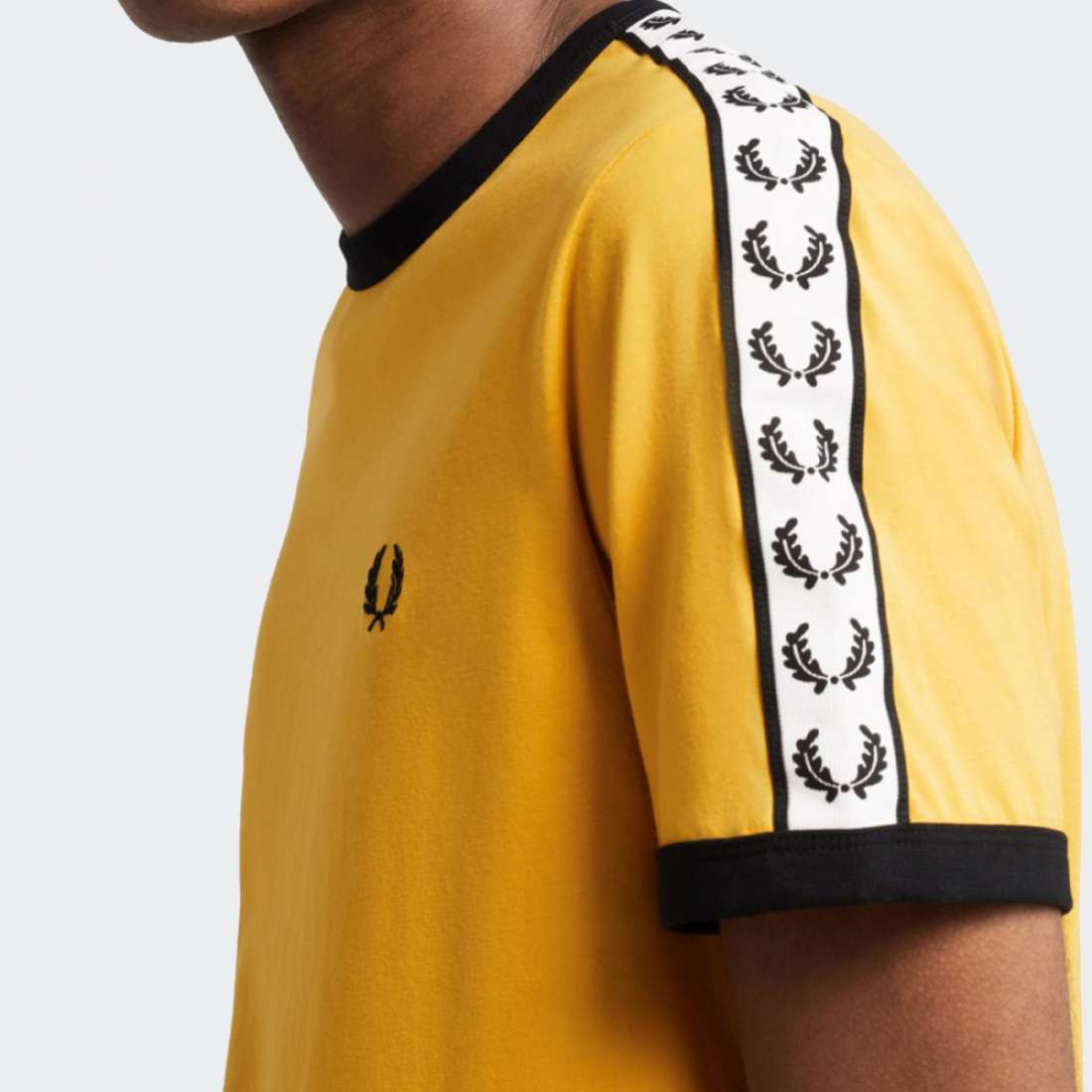 TSHIRT FRED PERRY M6347 RINGER GOLD