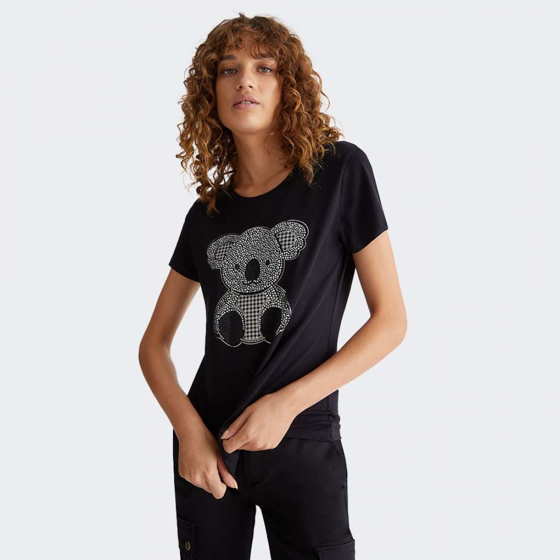 TSHIRT LIU JO KOALA NERO